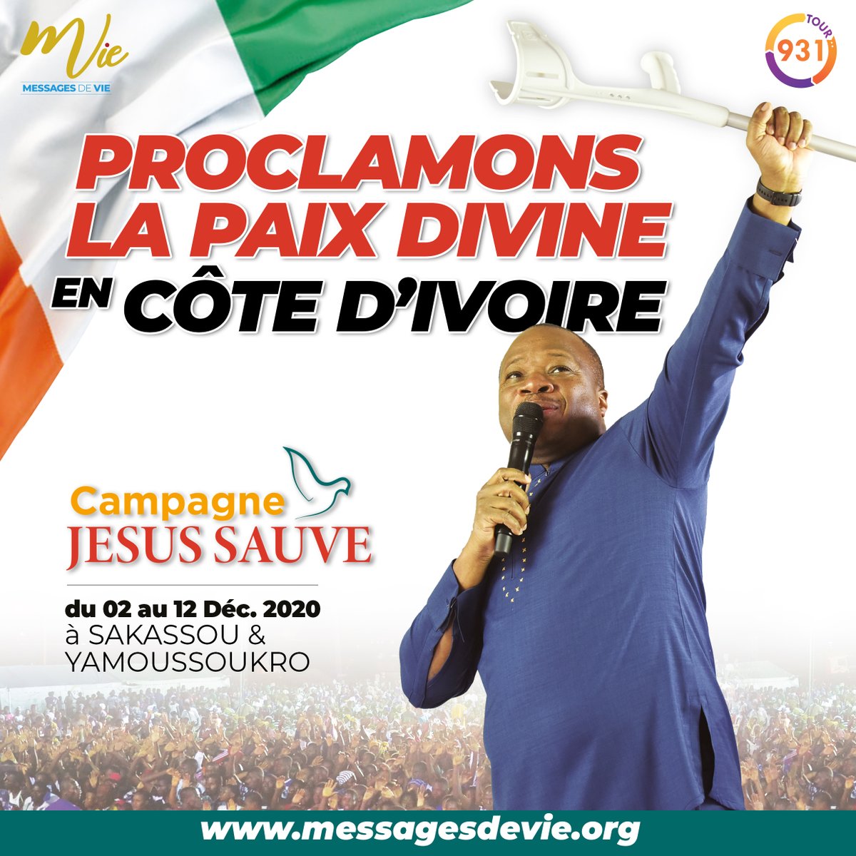 messagesdevie's tweet photo. 𝖦𝗋𝖺𝗇𝖽𝖾 𝖼𝖺𝗆𝗉𝖺𝗀𝗇𝖾 𝖽’é𝗏𝖺𝗇𝗀é𝗅𝗂𝗌𝖺𝗍𝗂𝗈𝗇 𝖽𝖺𝗇𝗌 𝗅𝖾 𝖼𝖾𝗇𝗍𝗋𝖾 𝖽𝖾 𝗅𝖺 𝖼ô𝗍𝖾 𝖽’𝗂𝗏𝗈𝗂𝗋𝖾🇨🇮 𝖽é𝗇𝗈𝗆𝗆é𝖾 "𝖩𝖤𝖲𝖴𝖲 𝖲𝖠𝖴𝖵𝖤" 𝗉𝗈𝗎𝗋 𝗉𝗋𝗈𝖼𝗅𝖺𝗆𝖾𝗋 𝗅𝖺 𝗉𝖺𝗂𝗑 𝖽𝗂𝗏𝗂𝗇𝖾 𝖽𝖺𝗇𝗌 𝗅𝖺 𝖭𝖺𝗍𝗂𝗈𝗇.

#Messagesdevie #MohammedSanogo https://t.co/ENyVLu3ixX