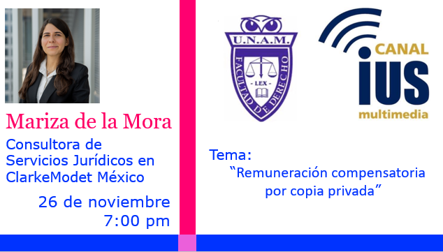 clarkemodet_mx's tweet photo. ¿Podremos seguir sacando copias de un libro para estudiar?
Mariza De La Mora, consultora de servicios jurídicos, comentará sobre ello en el programa #ContraFirma en Canal Ius Multimedia de @UNAM_MX con el tema:
"Remuneración compensatoria por copia privada" 26 de Nov. 19:00hrs https://t.co/F404Mdwtti