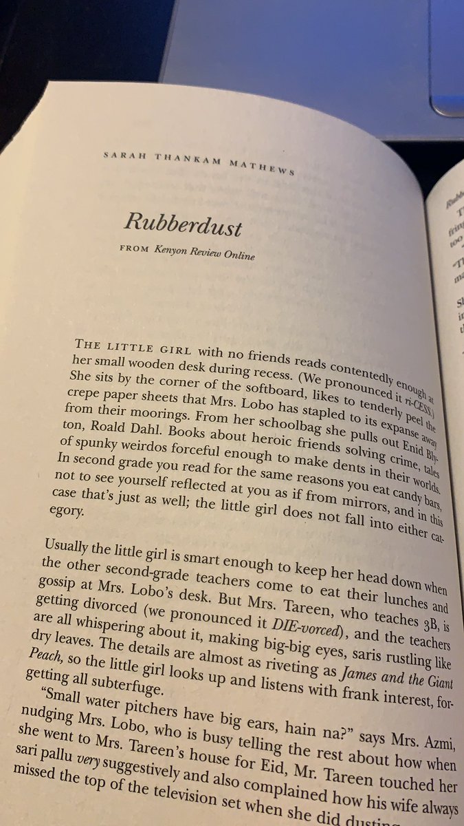 If  @smathewss’s “Rubberdust,” ( @kenyonreview Online) had only been a poignant childhood reminiscence—dayenu, it would have been enough. But the meta component puts it absolutely over the top.