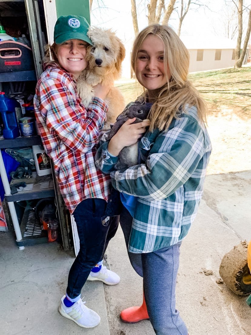 FarmFocused's tweet photo. We are a bit animal obsessed over here at FF headquarters. #farmfocused #playhardworkharder #howiwasraised #animallovers #sisters https://t.co/pKrw4bAOmo