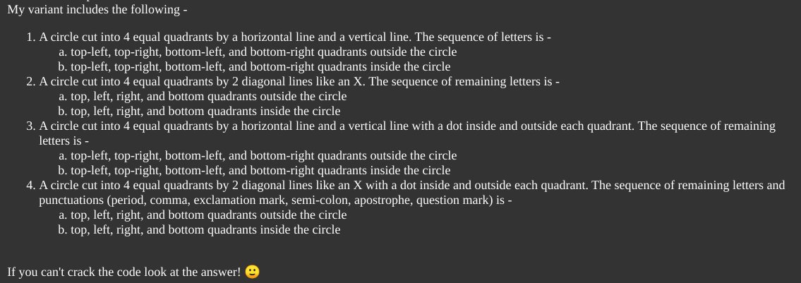 _SaurabhM's tweet photo. @MrShore17  @FullerMagnet Diya Mishra's entry for #NCBiteSizeSO #Codebusters November challenge! https://t.co/8XCQTdEgob