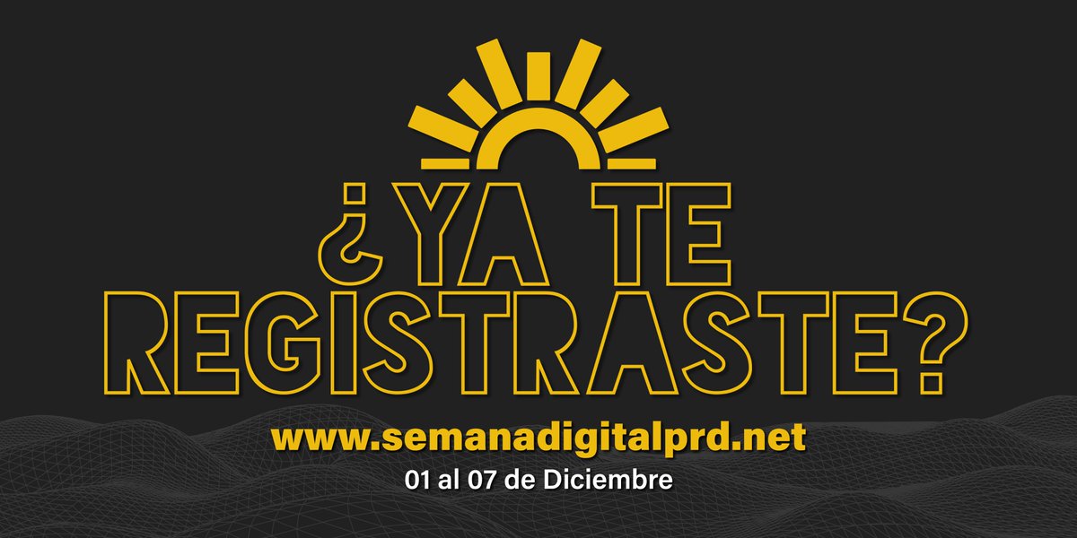 BajaPrd's tweet photo. 7 días, 7 talleres/conferencias y 7 temas de actualidad relacionados a las Tecnologías de la Información y comunicación en la vida pública. Abierto al público en general ¡Regístrate! 🙋‍♀️ 🙋‍♂️ 🙋

#SemanaDigitalPRD 📱 💻 🖥
https://t.co/h3hsw0Ze2g https://t.co/5RkpELB1X1