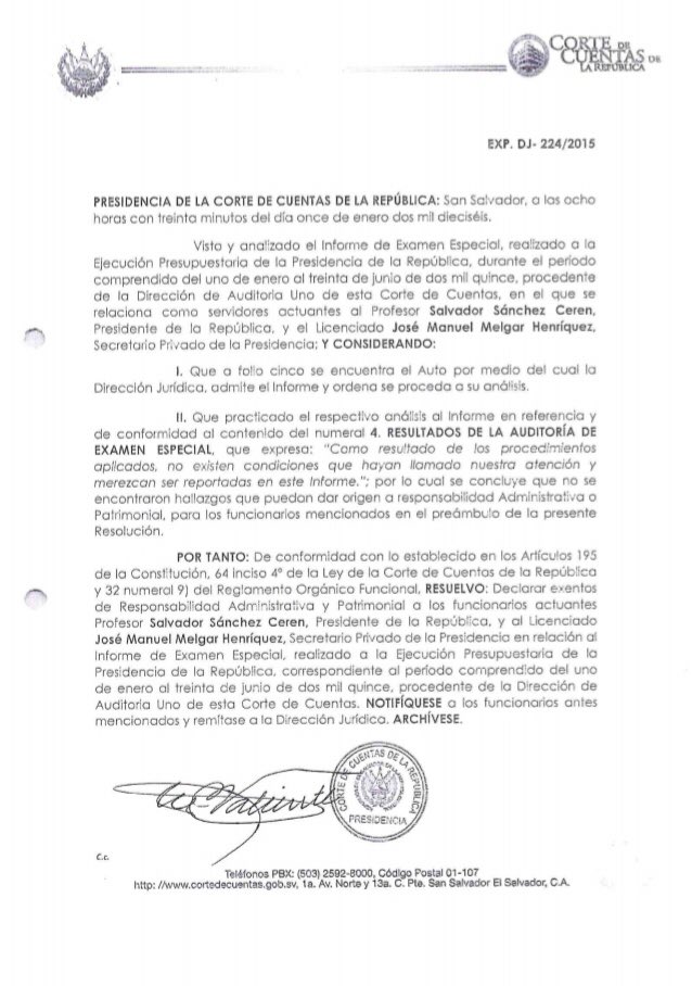 lorenagpeam's tweet photo. Aquí les dejo copia de la auditoría a la gestión del profesor Sánchez Cerén y su secretario privado. Si tiene alguien prueba de lo contrario que la presenten y si no que dejen de lanzar #BasuraMediática https://t.co/W29nerEtlM