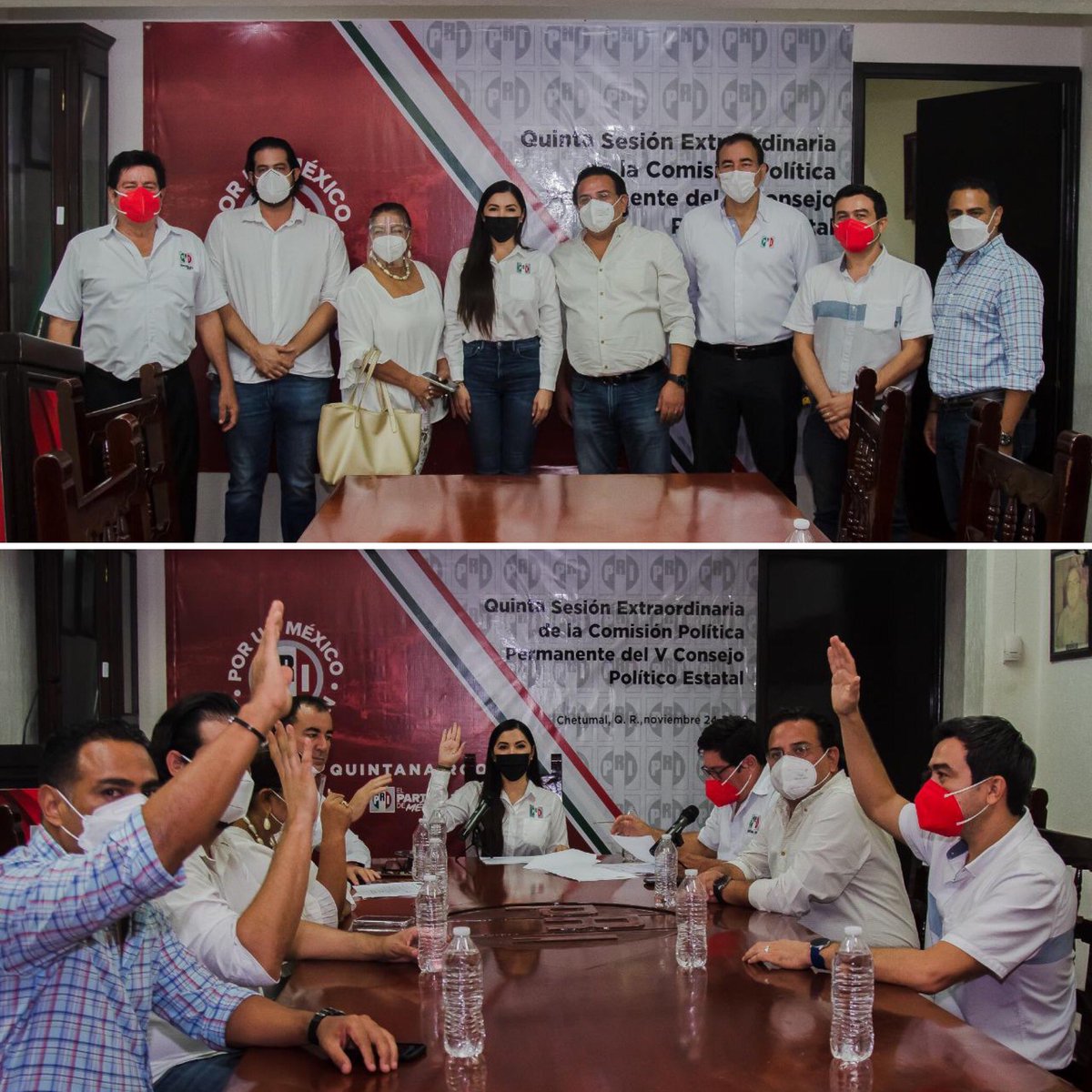 CandyAyuso's tweet image. En la V Reunión Extraordinaria de la Comisión Política Permanente del V Consejo Político Estatal del PRI en Quintana Roo, tomamos acuerdos rumbo al proceso electoral 2021.

#FuertesYUnidos