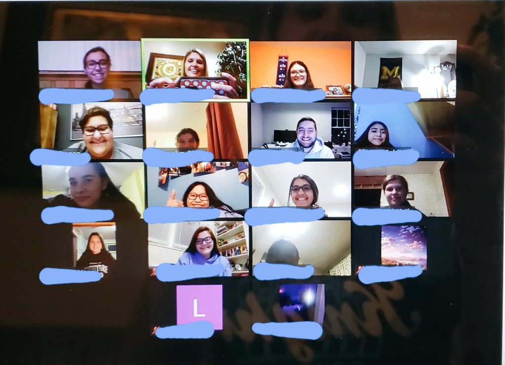 PHSBowlKnights's tweet photo. Our first Zoom meeting of the season! Our season may be "paused" but we are still finding ways to be stronger together. #EveryKnight #PHSStrong https://t.co/4K3zPWNPtE
