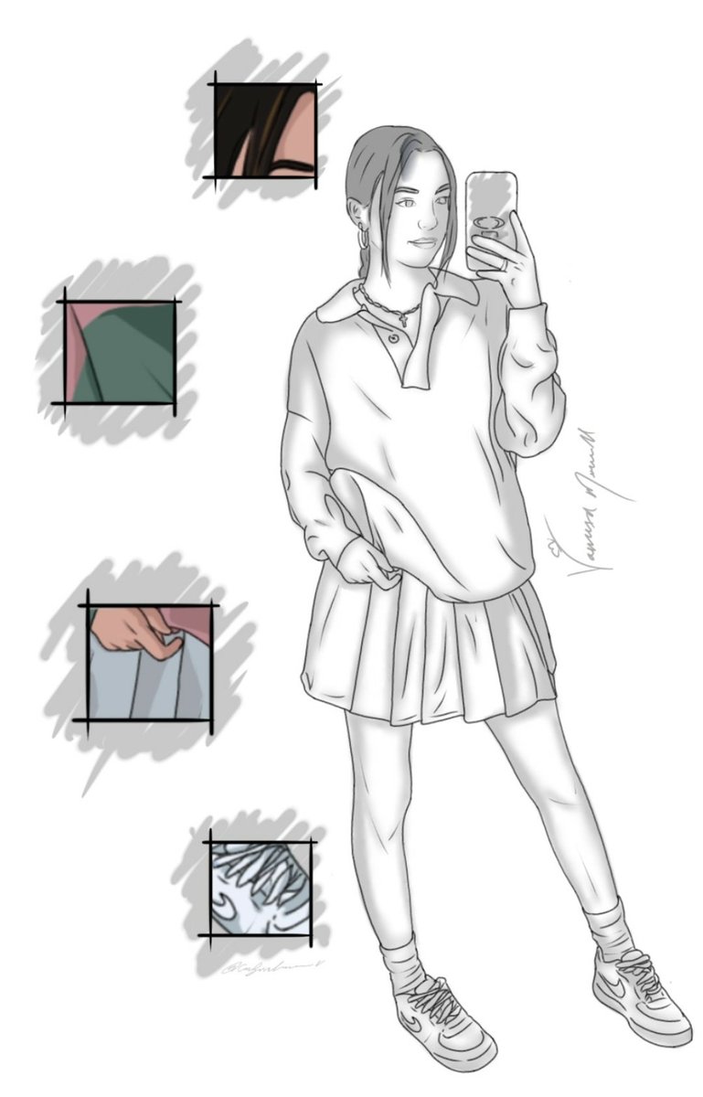 ConfusedMerrell's tweet image. Some quick sketches i did of Roni, Nessa, and Aaron cause I have a lot of free time and wanted to try a new style😅

(i havent said it in awhile so: happy tuesday everyone. remember to stay safe and drink some water♡)
@VanessaMerrell @veronicamerrell @MerrellTwins @AaronBurriss