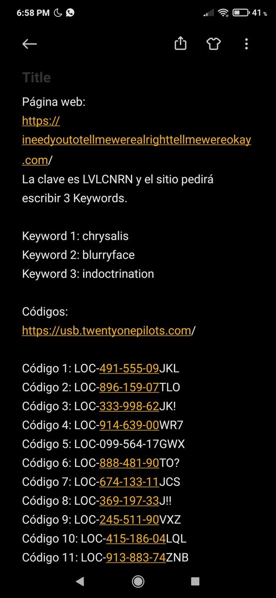 toplives1's tweet photo. Estuvimos horas metiendo códigos en una página web, para que al final Twenty One Pilots nos dieran un increíble video interminable EL PRIMERO DEL MUNDO, con una gran trabajo detrás de este.

TOP DID IT FIRST
TOP DID IT FIRST
TOP DID IT FIRST
#justiceforneverendingloc https://t.co/R8OJK3SQ9t