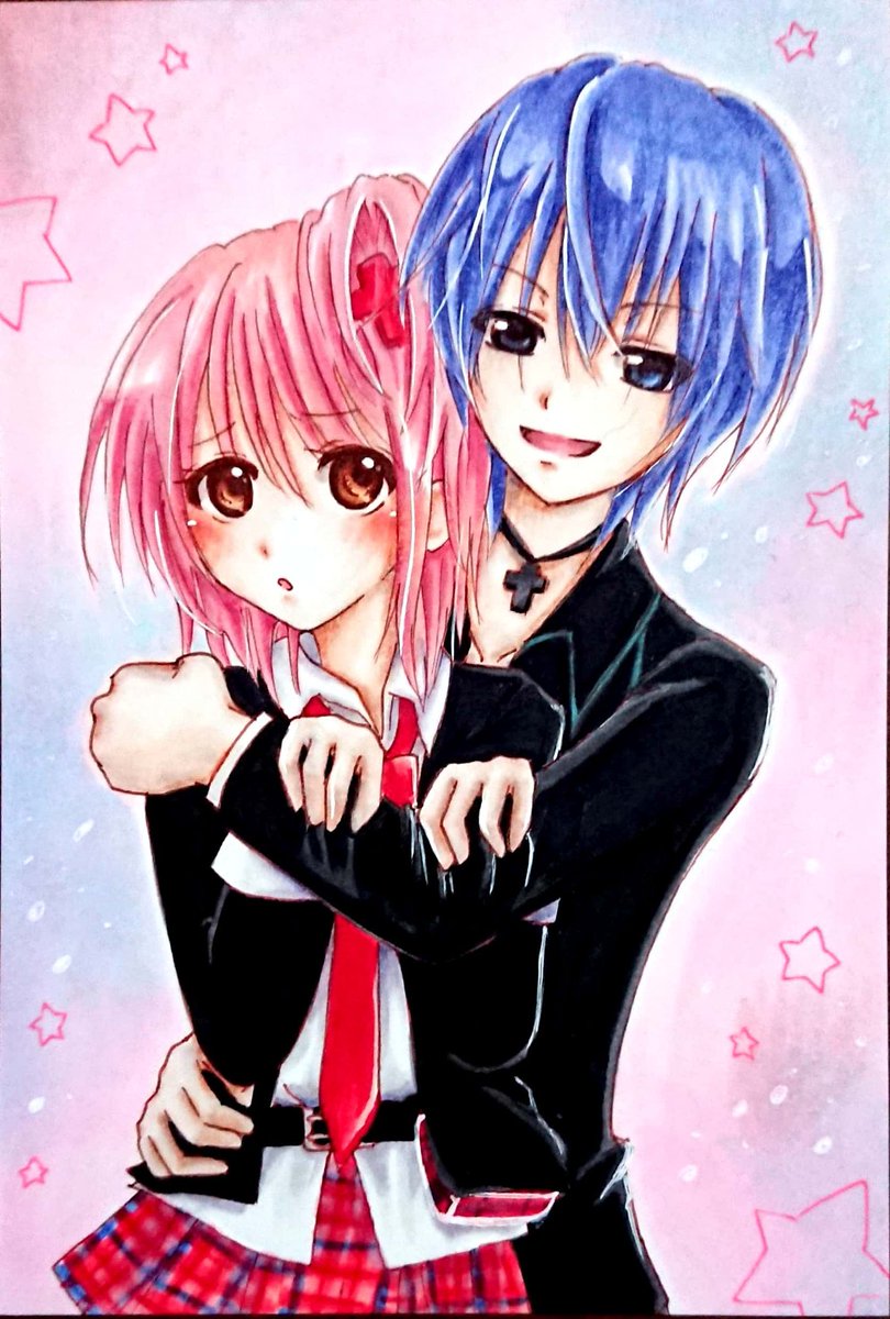 御影レン 今度の絵もかわいい上に背景がイラストに合っててよかったです それに みずきさんが描く男の子は痩せ過ぎず長身過ぎずというか 体格が丁度いいなって感じます 二人の照れてる表情と強気な笑顔も活き活きとしてて