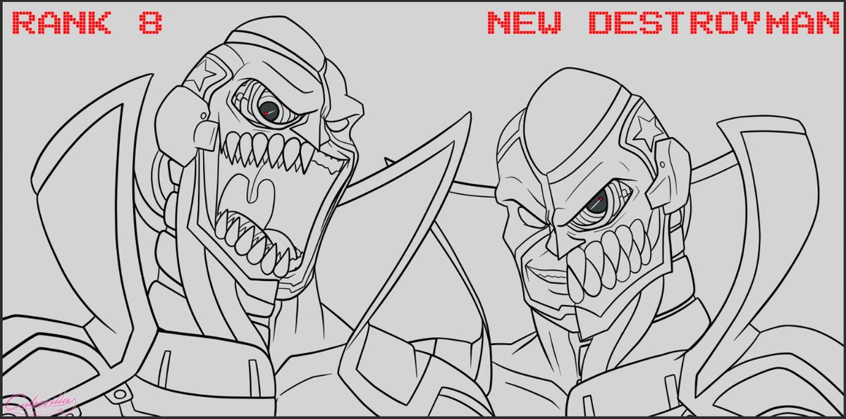 CABEZILLA142DXD's tweet photo. Ayer no pude seguir el dibujo por que me lastime el dedo haciendo una webada, pero ya pude terminar el lineart del segundo Destroyman, lo dejaré así por hoy me gusta como esta quedando esta wea, mucho mejor que el primero que hice xd #NoMoreHeroes #Suda51 #Destroyman https://t.co/pqUP1S7Nzs
