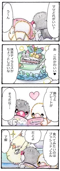 クリスマスケーキ試作②#かいどりさん 