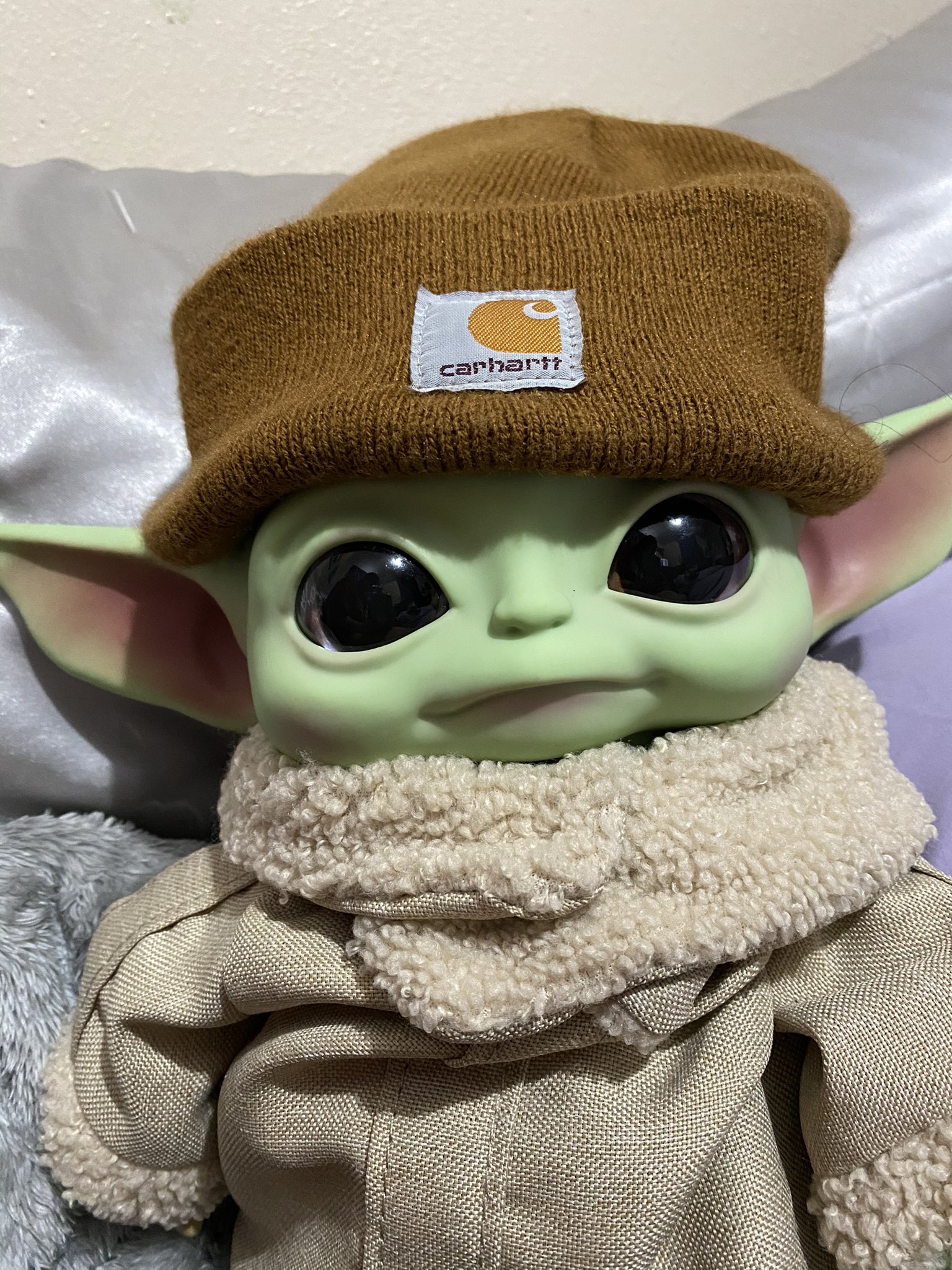 Germ on X: If baby yoda wore a beanie would he wear it like this or this   / X
