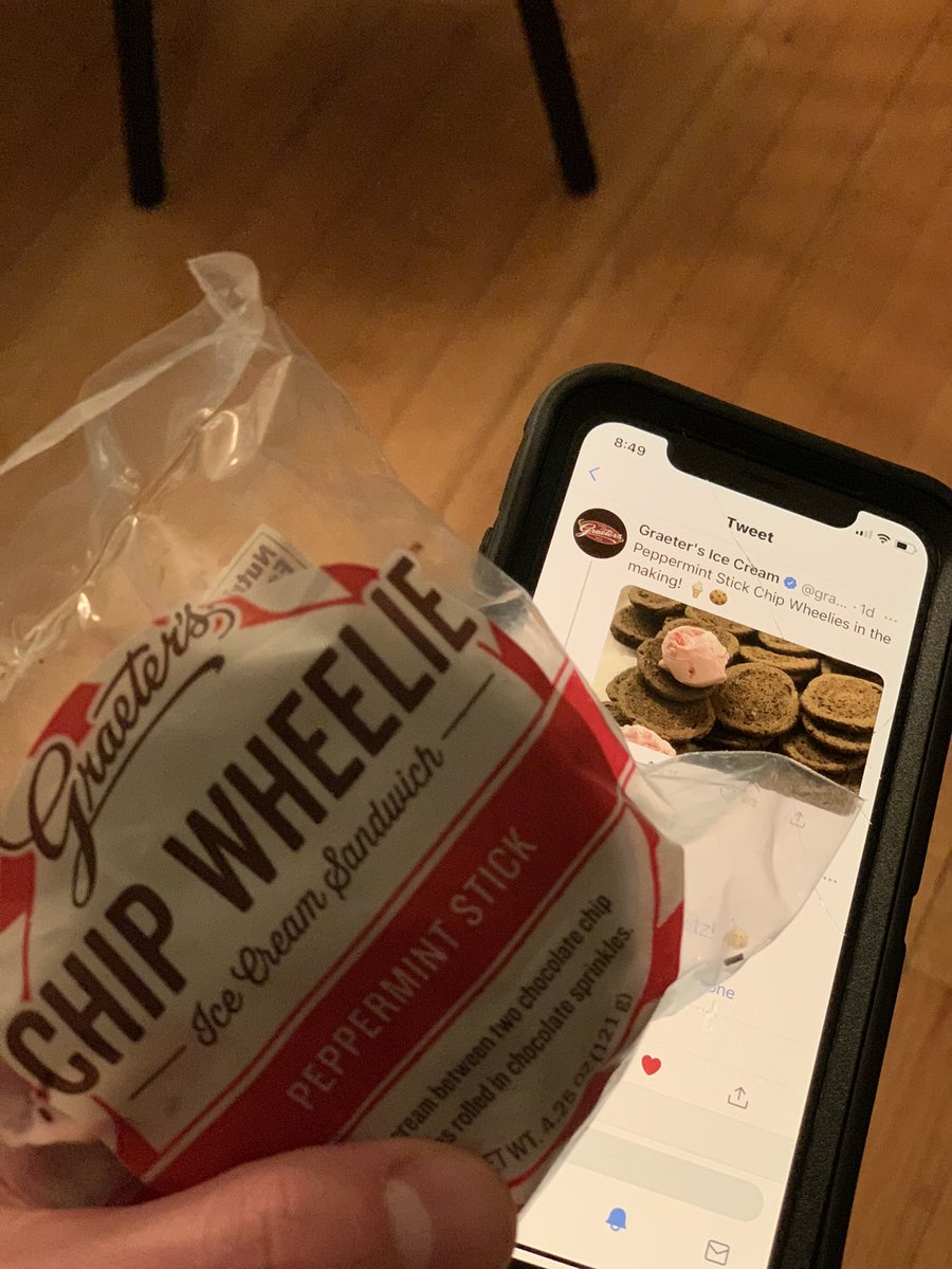 e_berkowitz's tweet photo. Whoever does social media for @graeters deserves a raise! Ever since I saw this tweet I’ve been wanting to try the #Peppermint #ChipWheelie! It was awesome! https://t.co/ulmQxfr6VA