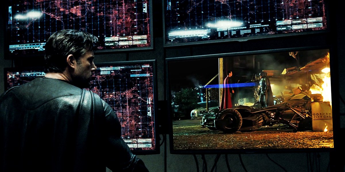 BvsByTheMinute's tweet photo. Our rewatch of #BatmanvSuperman finally brings the two icons face to face. But as one exercises restraint, the other accepts there is no going back from here.

Minute 80: "Do You Bleed?" is available now. https://t.co/fxUAONvZL4 https://t.co/YLhQMfIYQt