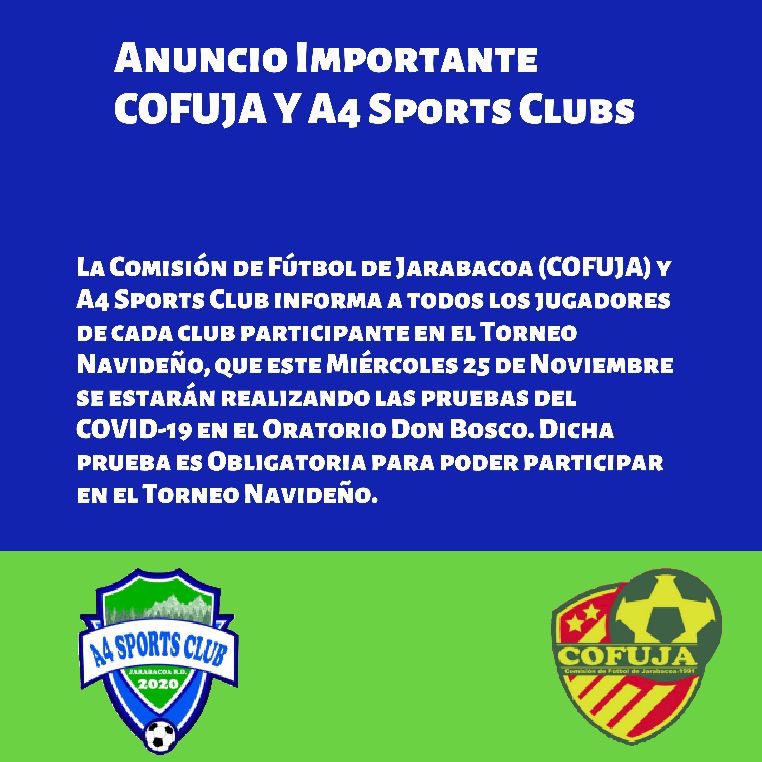 A4SportsClub's tweet photo. ¡AVISO IMPORTANTE! https://t.co/ZsCu9GIsdq