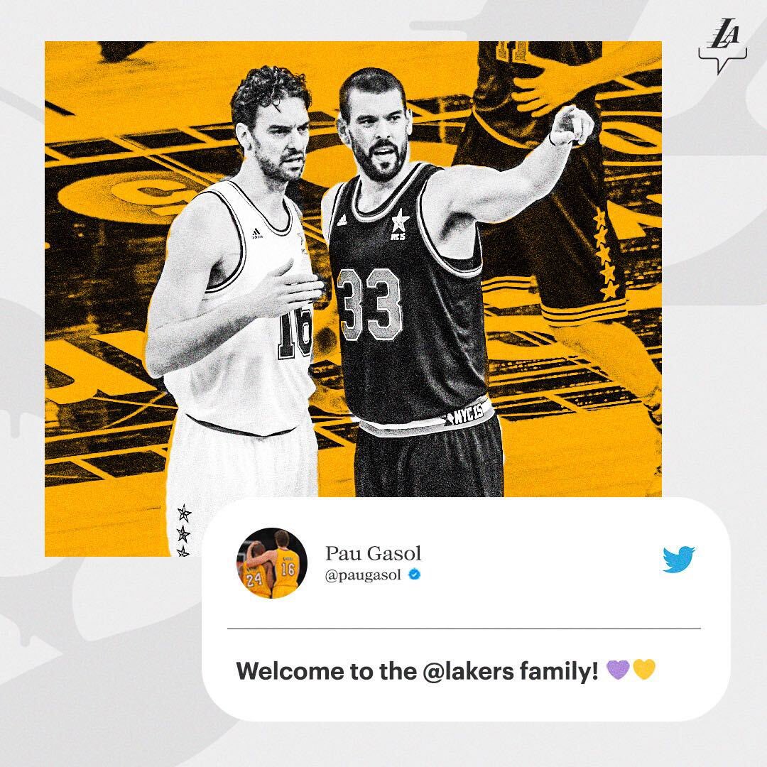 Lakers's tweet image. It’s all about family 💜💛