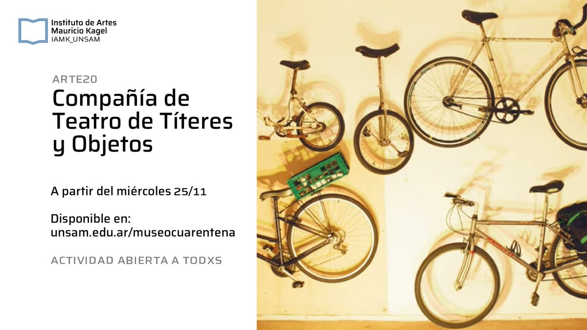 eayp_unsam's tweet photo. 🎭 TÍTERES Y OBJETOS ¡Abre sus puertas el Pequeño Museo Virtual de la Cuarentena! Con sus salas, sus obras y la presentación de la Compañía Inestable de Estudiantes.
Lxs invitamos a conocer a lxs artistas y sus trabajos colectivos en https://t.co/QzDdkiQApr. 
#Arte20 #ArtesUNSAM https://t.co/0LLt3iFHM6
