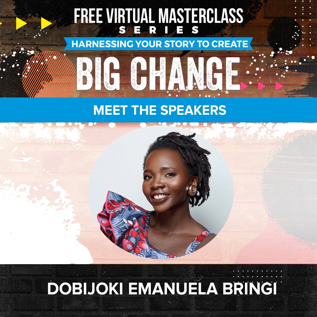 R4Inclusion's tweet photo. Meet @dobijoki one of our speakers! She will be teaching our masterclass attendees how to find and own their unique Power Stories™.

Join Dobijoki and our other speakers for the series and learn to inspire change through the art of storytelling: https://t.co/c2u4BNu9mW https://t.co/FTYBkHkYZu