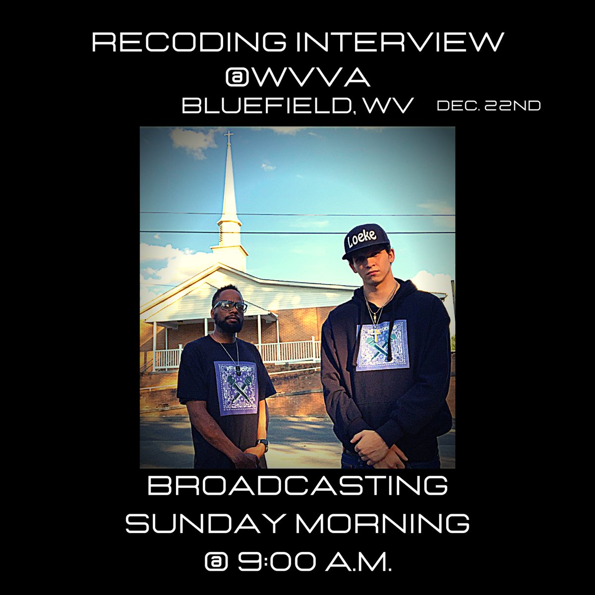Loeke_rapper19's tweet photo. Announcement on Dec. 22nd 
#Godinmycity 
•
Following with a recorded interview @wvvatoday about the announcement 
•
#announcement #christiansinger #hiphop #hiphopmusic #rap #albums #rapper #music #musicpromotion #gospel #rapzilla #newchristianmusic #pfstudios #loekerap https://t.co/v7kGEJY34S