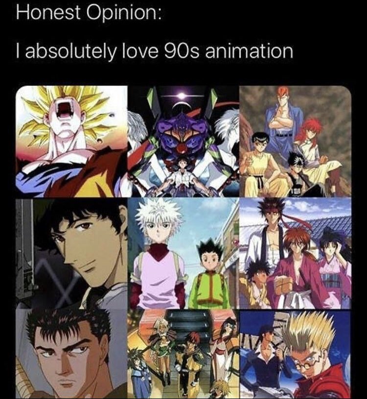 The #90s was the golden age for #anime 
#90sBaby  #Berserk #DragonBallZ #HunterXHunter #CowboyBebop #Digimon #follobackinstantly