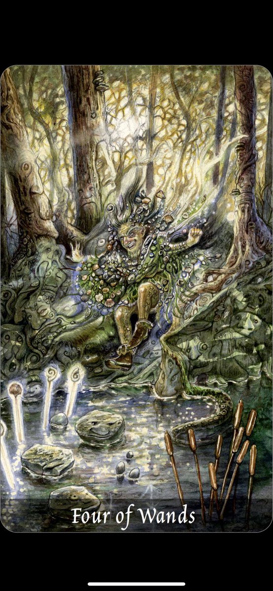 witchravenwood's tweet photo. Tonight’s card is from my Necromancy Reading, The 4 of Wands ~ The time has arrived to enjoy your accomplishments. Do something silly or spontaneous, & let go of accumulated stresses. 💀🔮 https://t.co/BZieWPyC3z #necromancyreading #forestmage #crystalballscrying https://t.co/18uZr0VRwE