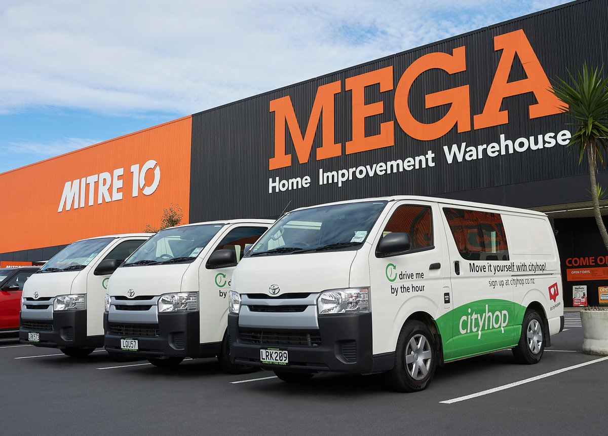 Cityhoppa's tweet photo. We're launching #Cityhop vans at #Mitre10 stores across #Auckland! Find out more info & help name our vans to win a prize package over on our Facebook page - https://t.co/biunOtqnPf https://t.co/ekXeF8OCWh