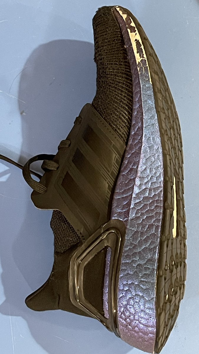 spn1971's tweet photo. @adidas Terrible customer service and corporate policy. Have a defective Ultraboost and Adidas is denying my claim because I cannot provide a picture of the ART number. The label is placed inside the shoe and it faded away as the shoe was used. See picture of sole peeling. https://t.co/DLRbO8KLr7