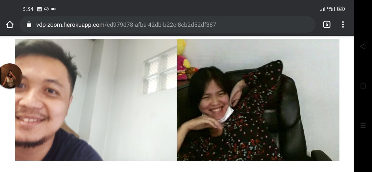 darrelldotdev's tweet image. I made a simple video conferencing app with Node and Socket.io and I'm so glad that it actually worked! 
Video chatting from 🇵🇭 to 🇦🇪 💯