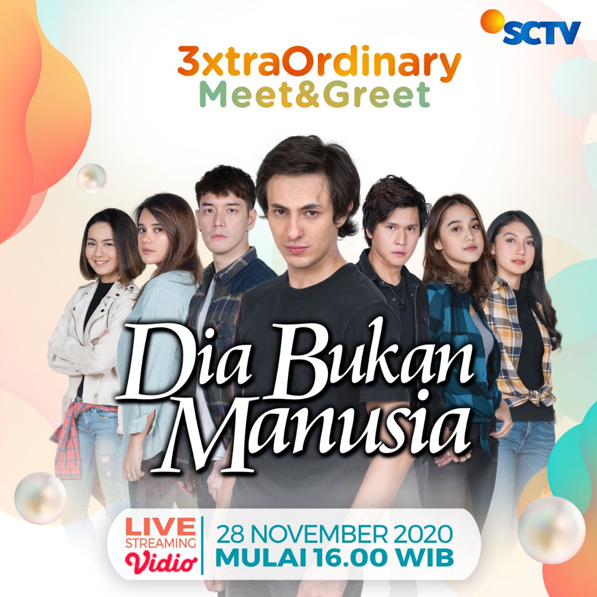 SCTV's tweet photo. Saksikan #3xtra0rdinary #MnGDiaBukanManusia Sabtu, 28 November 2020, pkl 16.00 WIB.

JANGAN MAIN-MAIN, JANGAN MAIN-MAIN!
Pastikan kamu gabung di #SCTVCommunity dengan cara klik link https://t.co/hHVTOdQwOg, ya!
#SCTVCommunity
#SCTVSinetron https://t.co/g0zOL13yHw