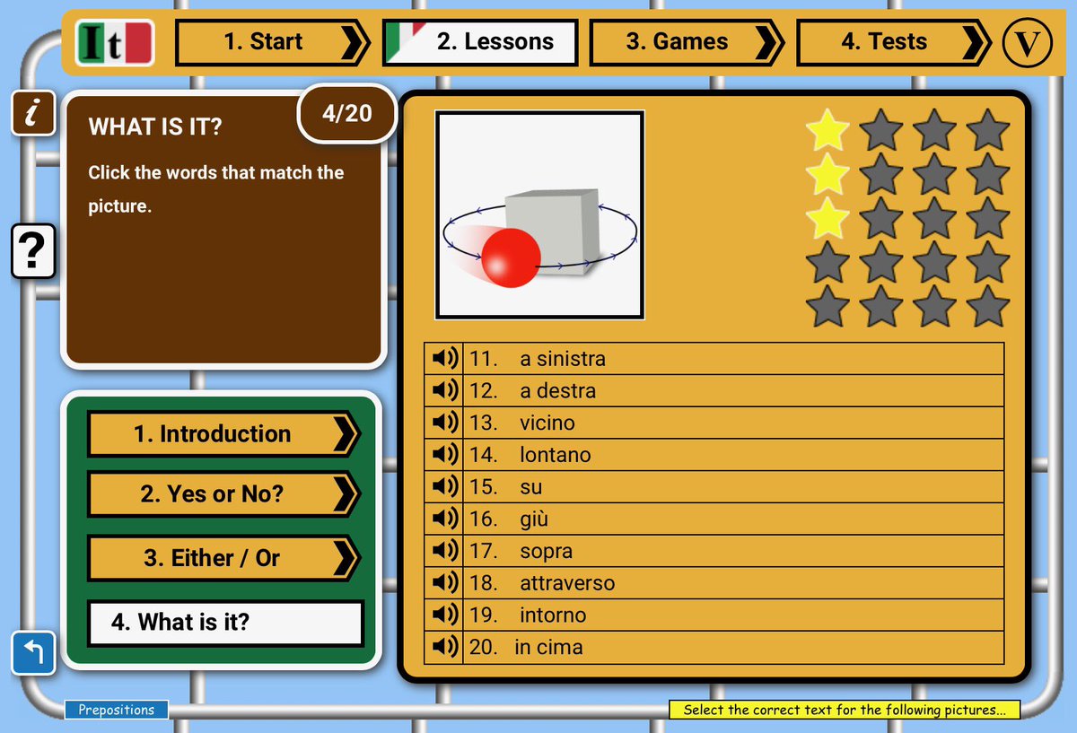 tea_paluzzi's tweet photo. Our final lesson of 2020...verbs and prepositions! I found this fantastic website with mini lessons, fun activities for additional learning, and it even consolidates the learning in the format of a test! A Three-Part Lesson all in one website ⭐️⭐️ @YEPeducation #letsteachadults https://t.co/5QmC5LMlSf