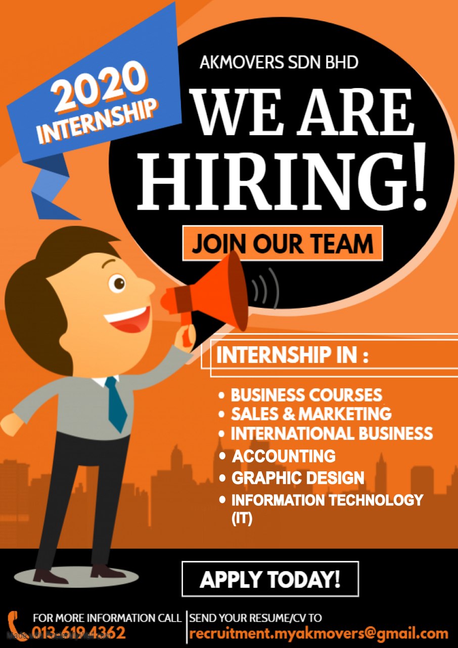 Movers Packers Malaysia Akmovers On Twitter Internship Vacancy Akmovers Sdn Bhd Is Recruiting For Multimedia Graphic Design And It Internship Send Cv And Portfolio Hrmyakmovers Gmail Com Location Seksyen 7 Shah Alam It