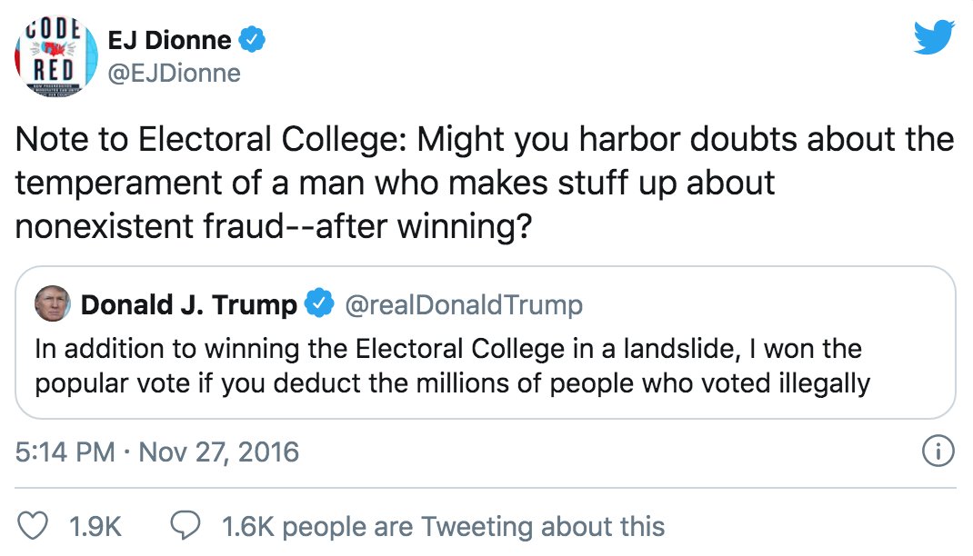 I knew it would be widely denied that prominent liberals floated an Electoral College coup in 2016, which is why I contemporaneously saved a bunch of examples