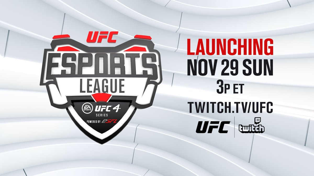 ufc's tweet image. It’s OFFICIAL 🗣

Join us for the launch of the first UFC eSports League this SUNDAY! 

[ @ESFLGaming | @EASportsUFC | LIVE at 3pm ET 👉 twitch.tv/UFC ]