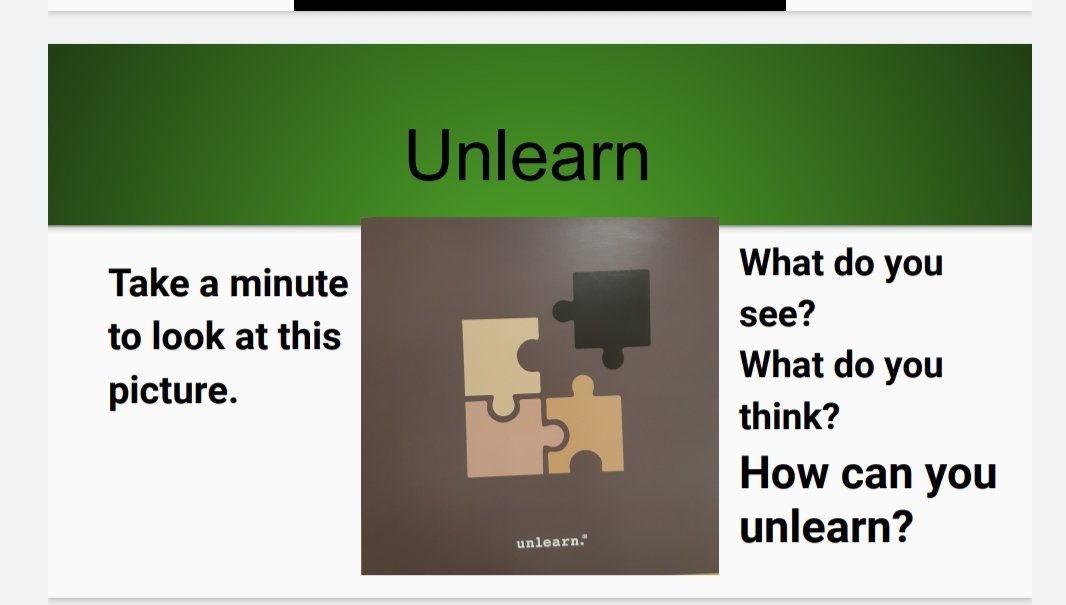 As a school we are thinking about how to unlearn some of our thinking <a href="/FldcrestFalcons/">FieldcrestFalcons</a>