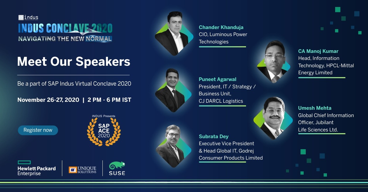 INDUS_Community's tweet photo. Join us at the #INDUSConclave2020 (https://t.co/bjYWg26YsO) to hear from INDUS Board members on how to leverage the power of community in your digital transformation journey #NavigateTheNewNormal @HPE @SUSE @SAPIndia @UniqueS15725260 https://t.co/he2f16xmAP