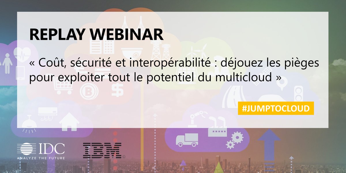 #REPLAY Revisionner #Webinar sur le thème : Coût, sécurité et interopérabilité : déjouez les pièges du #multicloud. Avec le témoignage de Francesca FAURE chez Coca-Cola European Partners. Infos >> lnkd.in/eYs_kAN