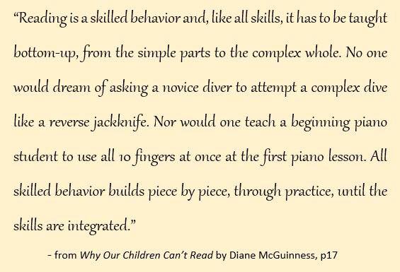 On #reading and learning to read: