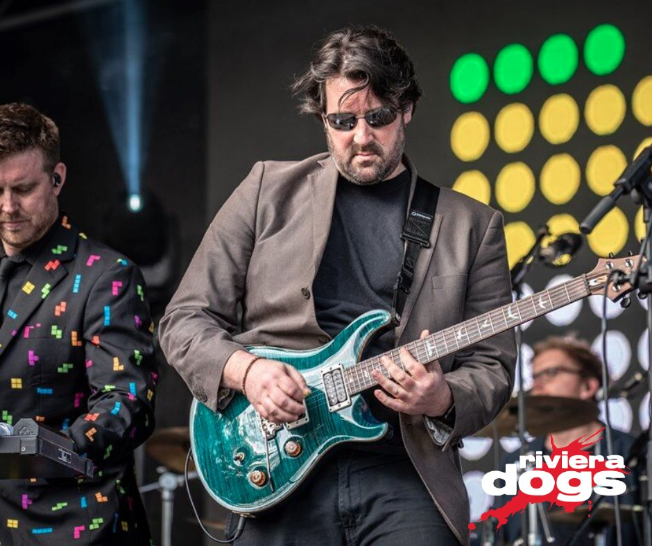 Meet The Band - Hailing from Plymouth is one of the best guitarist that will ever grace your eyes, if you haven't seen us your in for a treat Ladies n Gents Mr Simon Westaway #rivieradogs #80sband #80s #keyboard #nord #juno #ultimate80s #band #musicians #keepmusiclive