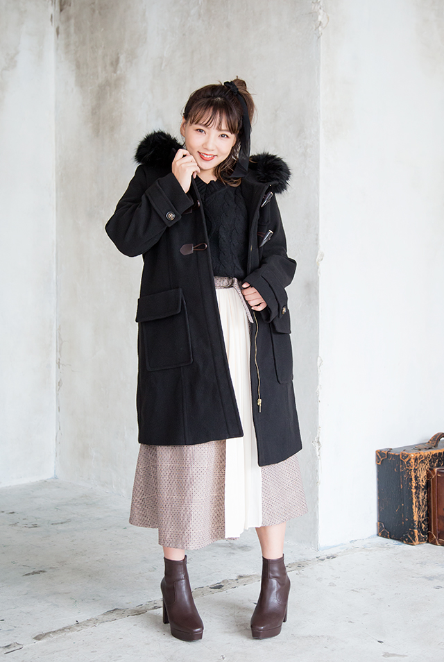 冬はやっぱりダッフルコートが可愛い⛄ ファー付きであったかいも 