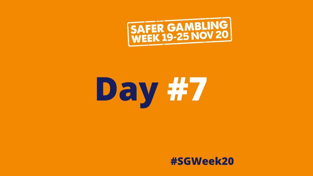 Day #7 - Safer Gambling Week 2020
The final day of #SGWeek20! NOT the end of the conversation. #Safergambling 24/7, 365
.
Find out more: safergamblinguk.org 
.
#sgweek20 #safergamblingweek20 #safergamblingweek #SaferGambling #sgweek