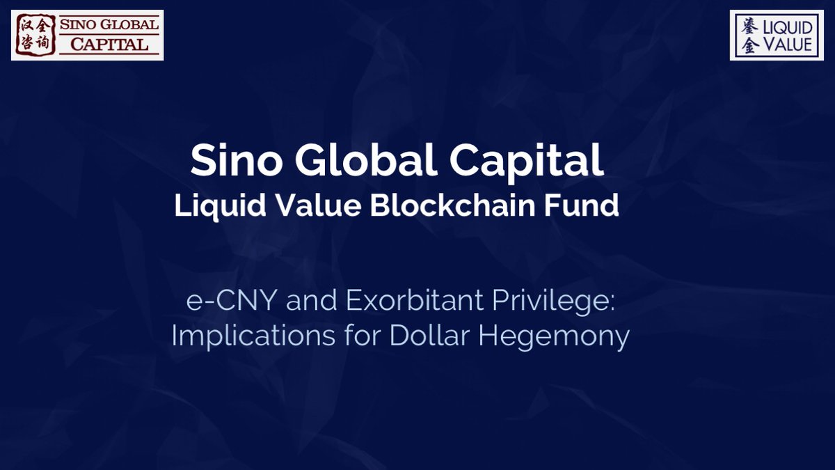 Sino Global Capital presentation -e-CNY and Exorbitant Privilege: Implications for Dollar Hegemony