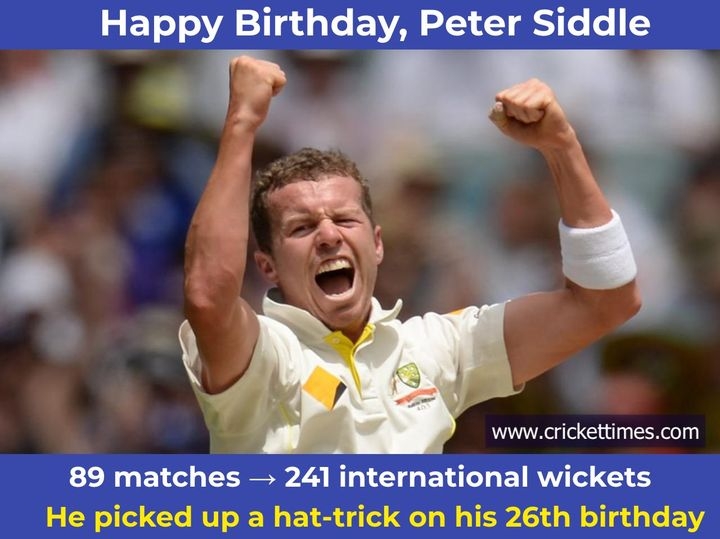 Happy Birthday, Peter Siddle 