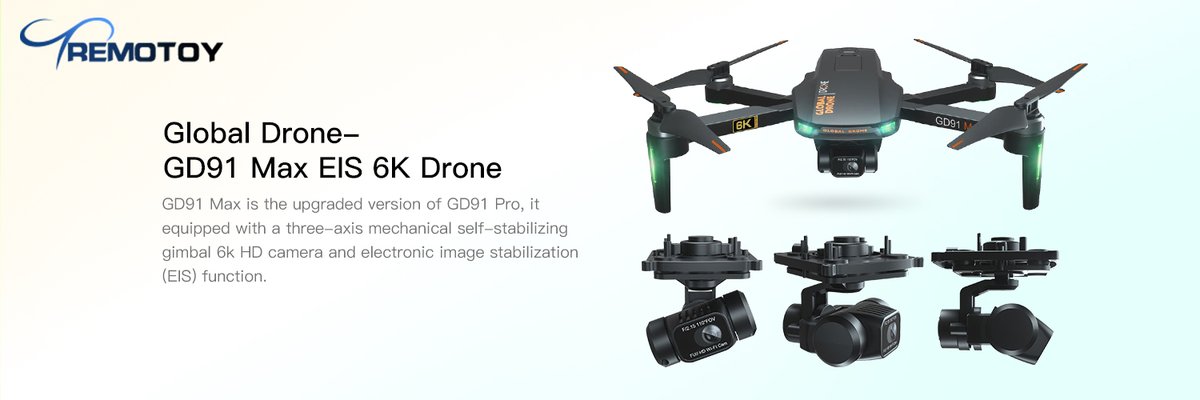 remotoy's tweet photo. Global Drone-GD91 Max EIS 6K Drone 

GD91 Max is the upgraded version of GD91 Pro, it equipped with a three-axis mechanical self-stabilizing gimbal 6k HD camera and EIS function.

View More On https://t.co/t2C8rb361C

#globaldrone #gd91max #cameradrone #drone #dronephotography https://t.co/PPisjGcFp6