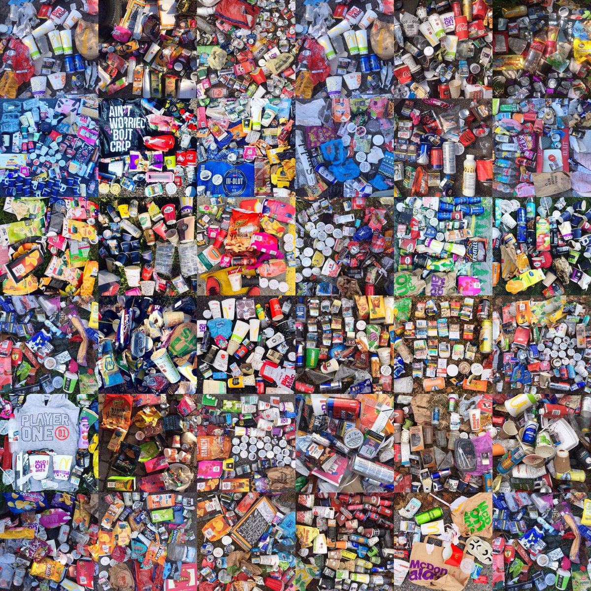 kaisupaulanto's tweet photo. Joka tuutista tulee nyt #BlackFriday -mainoksia. Roskajuoksijaa ahdistaa. Osta vaan tarpeeseen ja huolehdi vanha tavara kiertoon. Roskakollaasit vuosilta 2019 ja 2020. #roskaaminen #kiertotalous https://t.co/PxTPYB3W2V