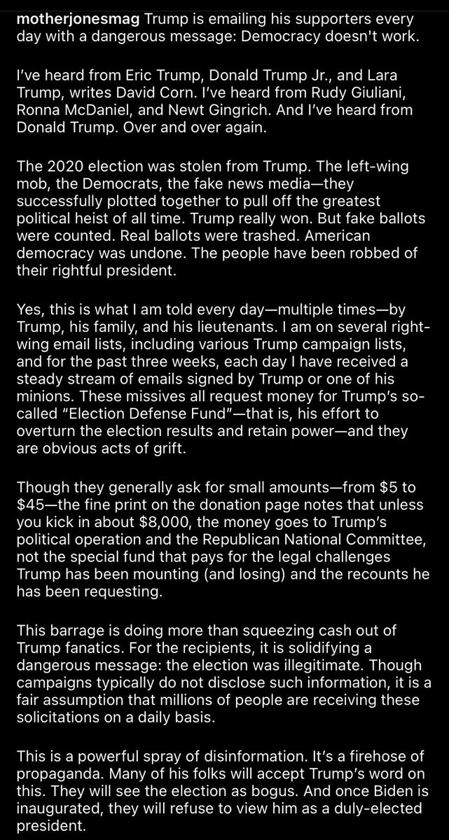 AntiRacism4Eva's tweet photo. Since #Election2020 #TrumpsCampaign has been sending emails daily to their cult followers begging for $$$. Ha. Guess what for? An #ElectionDefenseFund ๐๐๐๐๐you canโt make this shit up! #BananaRepublic #LoserTrump https://t.co/UY7wTk3AKi