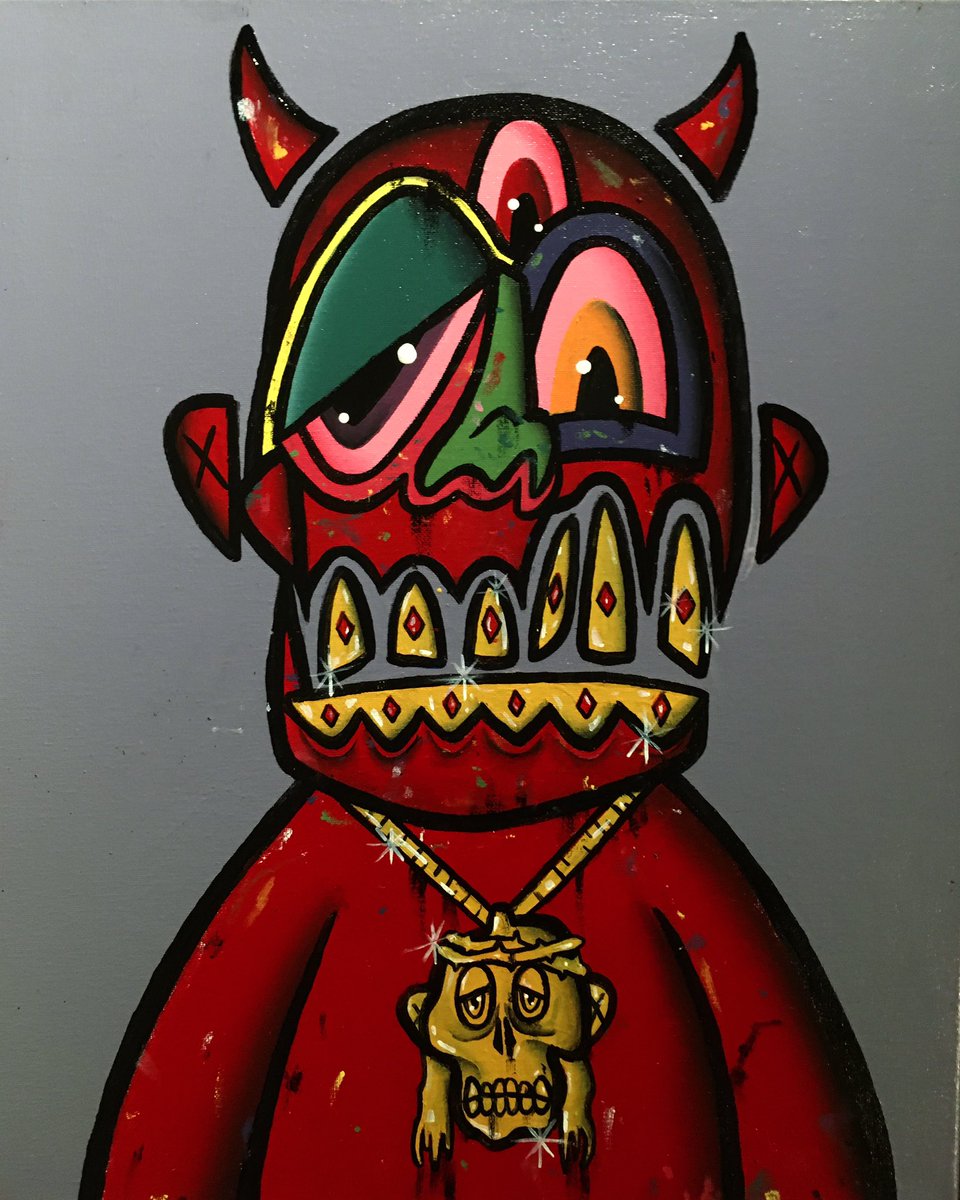 TheChynnaMane's tweet photo. “ICEDOUT” acrylic on canvas (2020) https://t.co/kFbgKOAEfA