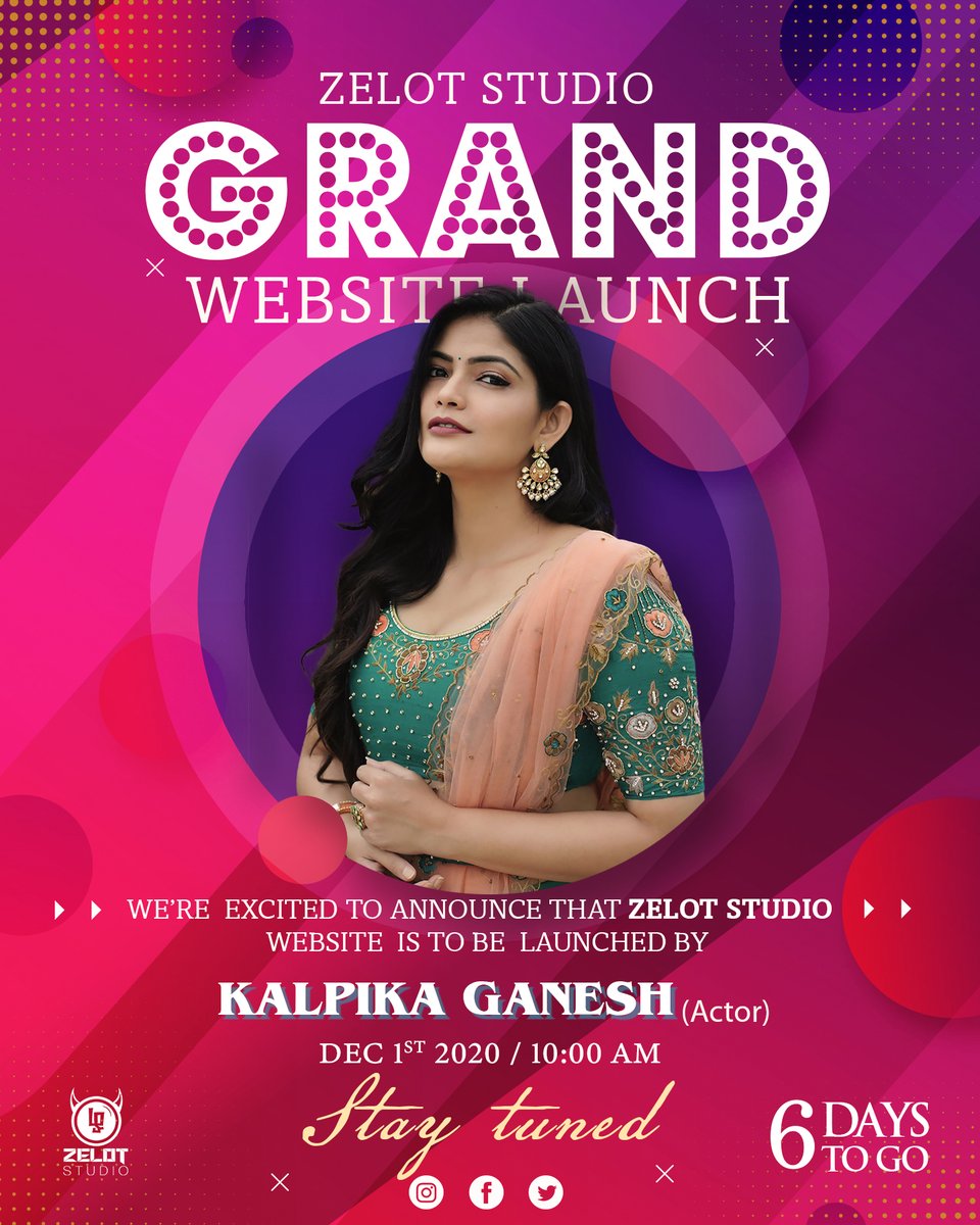 zelotstudio's tweet photo. Next One..!!!
We’re proud to claim our reward, for our next step is here and it is coming your way.
On 1st December 2020, 10:00 IST
Bring in the better side of yourself for the launch.
To be Launched by
@Iamkalpika 
 (Actor)
Watch this space, for it’s 6 days to go!
ZELOT STUDIO https://t.co/TAU7C4VRqC