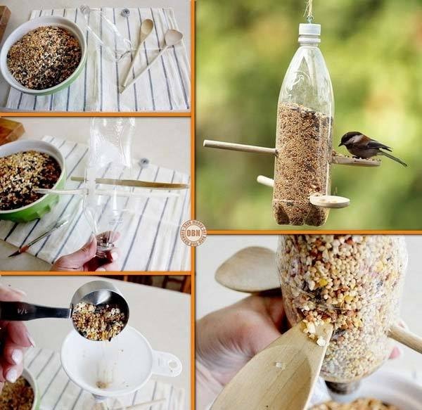 TheWaterApp's tweet photo. Thread: Ways to reuse plastic water bottles. 

Because plastic water bottles must #DIY

#plastic #plasticpollution 

#1: Bird feeders https://t.co/PPOqcA2834