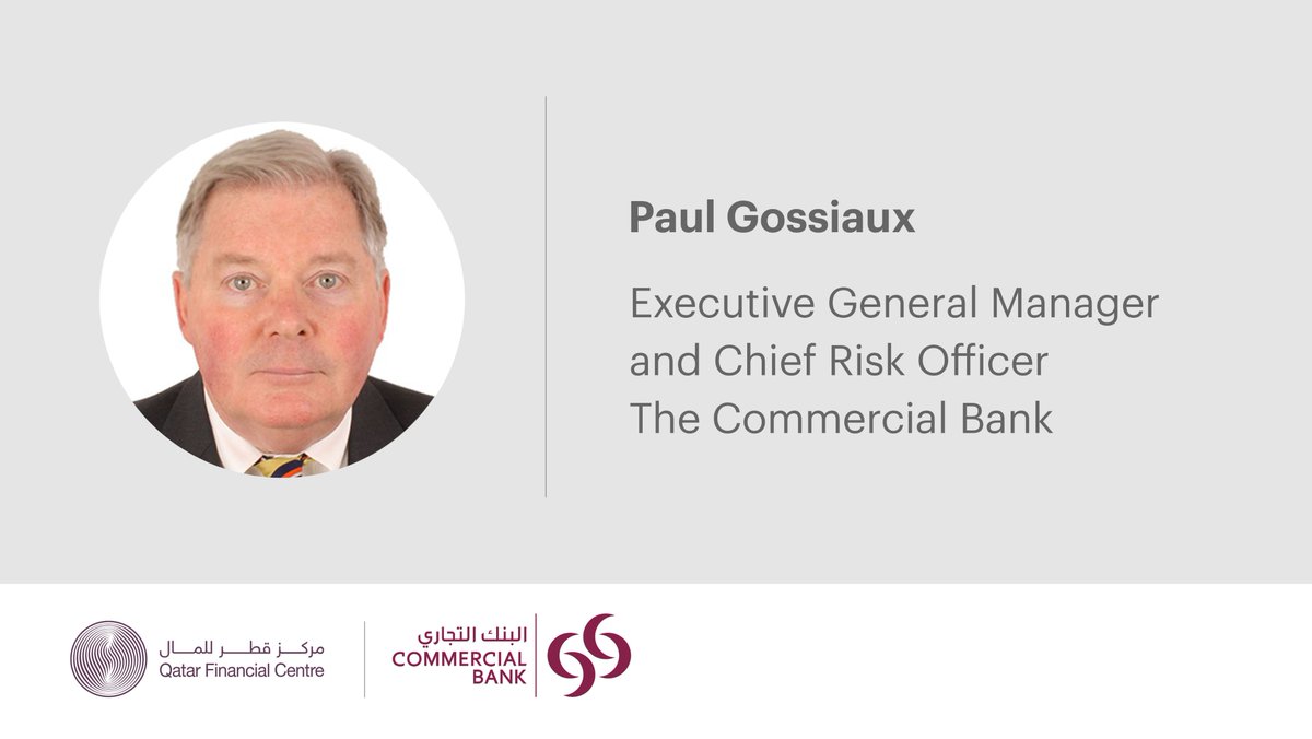 QFCAuthority's tweet photo. Paul Gossiaux, EGM & Chief Risk Officer, Commercial Bank, will speak at our webinar, ‘Strategic Risk Management – Factors to Consider When Investing In & Out of Qatar.’
Tune in on 26 Nov, 11 am AST.
Register: https://t.co/qs6vM85Ln1
#QFCMeansBusiness #AccessQatar https://t.co/iqyvCEI8bj