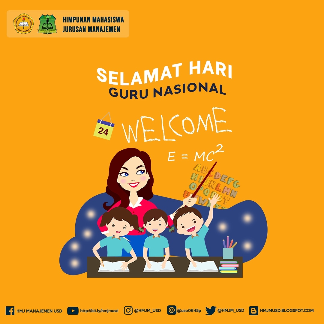 [SELAMAT HARI GURU NASIONAL !]⁣
⁣
Guru merupakan pahlawan tanpa tanda jasa, mereka rela mengorbankan waktu demi menyalurkan ilmu - ilmu kepada muridnya. Guru adalah lentera hidup, Terima kasih kepada guru yang terus mendidik dan mencerdaskan anak-anak bangsa.
