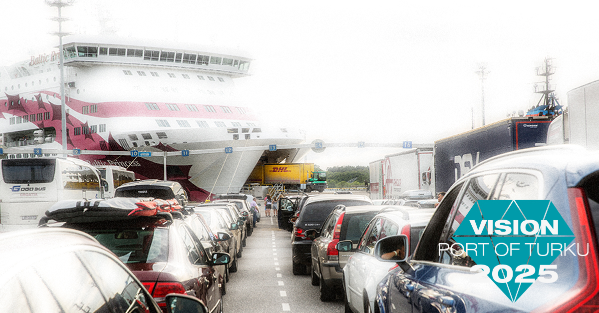 PortOfTurkuFI's tweet photo. In 2025, we want to provide the most streamlined and flexible #portservice's. Our goal is for 4.0 million tonness of cargo and 4.0 million passengers to pass through the port at that time. Read more about our #vision: https://t.co/iuUYOOAK7N https://t.co/hIpIaNWWNc